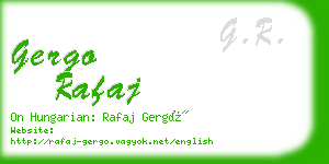gergo rafaj business card